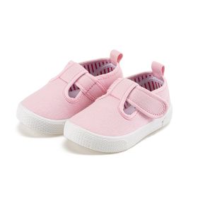Children's Canvas Shoes Casual Soft Bottom Sports (Option: Pink-Size 24)