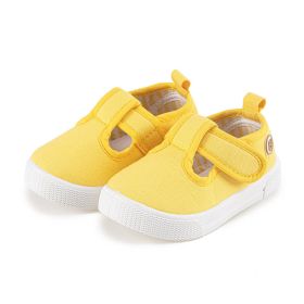 Children's Canvas Shoes Casual Soft Bottom Sports (Option: Yellow-Size 24)
