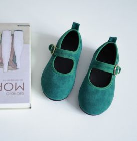 Velcro Four Seasons Small Fabric Shoes (Option: Green-155mm)