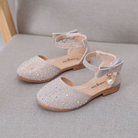 Spring And Summer New Girls' Sandals (Option: Gold-Size 26)