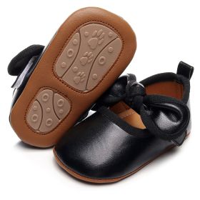 Fashion Toddler Bow Princess Shoes (Option: Black-Inner Length 13cm)