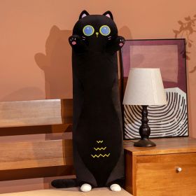 Japanese Cat Long Pillow Plush Toy (Option: Black-130cm)