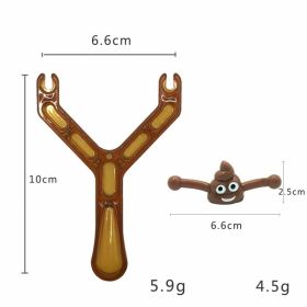 Vent Poop Slingshot Poop Launcher Strange Whole People Traditional Nostalgic Children's Toys (Option: Brown-Slingshot 1)