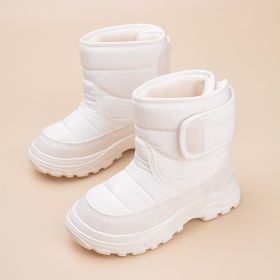 Fashion Personality Children's Snow Boots (Option: White-23)