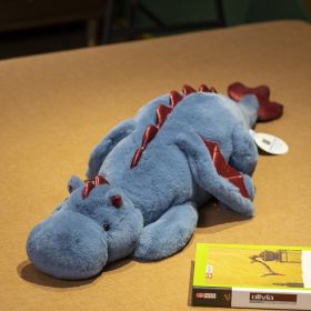 Lying Little Flying Dragon Plush Toy Large Dinosaur Sleeping Doll Pillow (Option: Royal Blue-90cm)