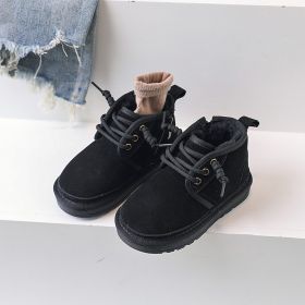 Fashion Thickened Warm Cotton Shoes (Option: Black-31)