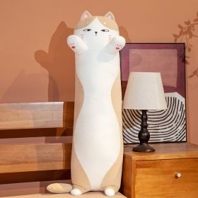 Japanese Cat Long Pillow Plush Toy (Option: Light Brown-130cm)