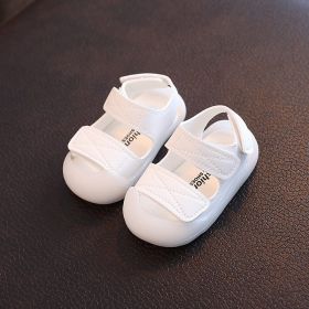 Boys And Girls Soft Bottom Breathable Non-slip Toddler Shoes (Option: White-19)